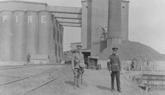 Soldiers guarding grain elevator thumbnail