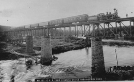 Train on Nipigon Bridge 1885 thumbnail